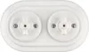 Interrupteur encastré porcelaine Retro Rotary, double, Voir les images du produit 2