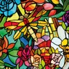 Fensterfolie Selbstklebend 45x200 cm - Bunter Garten - Produktbild-Vorschau 3