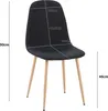 Esszimmerstühle 4er Set FANO schwarz - Komfortabler Produktbild-Vorschau 5