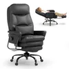 A black ergonomic office chair with a reclined person in a smaller inset image. Anteprima dell’immagine prodotto