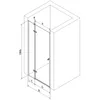 Mexen Roma Drehbare Duschtür 110 cm, Transparent, Gold - Produktbild-Vorschau 6