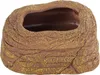 A close-up, front-facing view of a rock-shaped food and water dish for reptiles. Produktbild-Vorschau