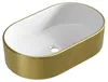 Aufsatzwaschbecken oval 55 cm Badezimmer Waschbecken Bad Produktbild-Vorschau 1