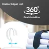 Kleiderbügel mit drehbarem Haken platzsparend weiß 20er Set Produktbild-Vorschau 6
