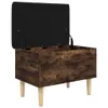 Design Möbel Sitzbank mit Stauraum Räuchereiche 62x42x46 cm Produktbild-Vorschau 4