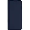 A closed dark blue flip case for a smartphone, presented upright against a white background. Produktbild-Vorschau
