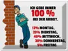 vianmo Blechschild 30x40 cm Gebe immer 100% bei der Arbeit Produktbild-Vorschau 1