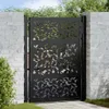 vidaXL Zahradní brána černá 100x125 cm ocelové křídlo Náhled obrázku produktu 2