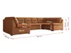 Sofa XXL U-Form Beige, Wohnlandschaft U Form mit Produktbild-Vorschau 7
