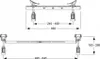 Technical drawing with dimensions of a bathtub support system. Anteprima dell’immagine prodotto