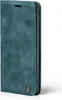 A teal flip case for a smartphone, shown from the side. Produktbild-Vorschau