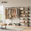 WOLTU Kleiderstange Wandmontage, Kleiderständer mit 5 Produktbild-Vorschau 2