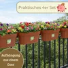 4er Set Geländerkasten Balkon mit Wasserspeicher Blumentopf Produktbild-Vorschau 9