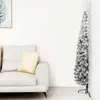 vidaXL Künstlicher Halb-Weihnachtsbaum mit Schnee Schlank Produktbild-Vorschau 16