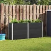 vidaXL Tuinverhoger, 200x50x91 cm, composiet, grijs Productafbeelding-voorbeeld 2