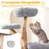 COSTWAY Kraboom, 134 cm, 5-laags kraboom met hol, Productafbeelding-voorbeeld 5