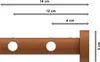 Interdeco Gardinenstange / Vorhangstange Edelstahl-Optik / Produktbild-Vorschau 2