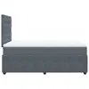 Boxspringbett mit Matratze Dunkelgrau 120x190 cm Samt Produktbild-Vorschau 5