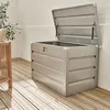 Baule da giardino in metallo, 285L, Grigio alluminio Anteprima dell’immagine prodotto 6