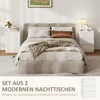 HOMCOM Nachttisch Nachtkommode 2er Set 3 Schubladen 40 x 30 Produktbild-Vorschau 4