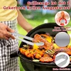 2 Stück Grillzange mit Rädchen, BBQ Würstchen Wendezange Produktbild-Vorschau 3