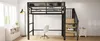 Hochbett 90x200 cm mit Sicherheitsleiter und verstellbarem Produktbild-Vorschau 12