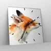 Wanduhr - Quadrat - Glasuhr - Fuchs Tier Natur - 30x30cm - Produktbild-Vorschau 4