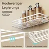 Duschablage ohne Bohren 2 Stück Weiß Duschregal Badezimmer Produktbild-Vorschau 3