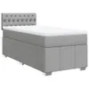 Boxspringbett mit Matratze Hellgrau 90x200 cm Stoff 3289258 Produktbild-Vorschau 3