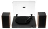 A turntable with two speakers on a white background. Náhľad obrázku produktu