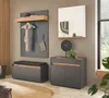 Garderobe Set 4-teilig "Center" in grau matt und Wotan Produktbild-Vorschau 8