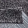 Shaggy Hochflor Teppich Wohnzimmer - 200x200 cm - Anthrazit Produktbild-Vorschau 6