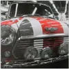 Leinwandbild altes auto mit britischer flagge 40x40 cm Produktbild-Vorschau 3