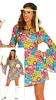 Vrolijk, kort hippie-jurkje voor dames, maat M/L, Productafbeelding-voorbeeld 2