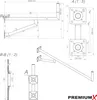 PremiumX 200cm Wandhalter Aluminium zwei Wandplatten Wand Produktbild-Vorschau 4