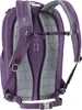 The back view of a purple Deuter backpack. Produktbild-Vorschau