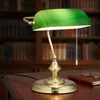 Relaxdays Bankerlampe mit Zugschalter, grüner Schirm, Produktbild-Vorschau 2