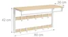 Relaxdays Wandgarderobe 3 in 1, 10 Haken, Kleiderstange, Produktbild-Vorschau 4