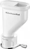 A white KitchenAid food grinder attachment for a stand mixer is shown against a white background. Podgląd zdjęcia produktu
