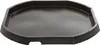 A black, octagonal sandbox tray with a raised rim. Produktbild-Vorschau