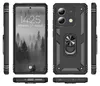 Multiple views of a black smartphone case with a ring holder, displayed on a white background. Produktbild-Vorschau