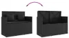 vidaXL Gartenbank mit Kissen Schwarz Poly Rattan Produktbild-Vorschau 7