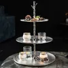 riess-ambiente Design Etagere ABSTRACT 50cm silber mit drei Produktbild-Vorschau 1