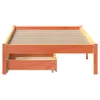 Massivholzbett ohne Matratze Wachsbraun 90x190 cm Produktbild-Vorschau 3