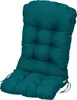 A teal colored cushion for a chair, shown against a white background. Podgląd zdjęcia produktu
