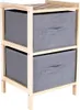 Grauer Holzschrank mit zwei Schubladen 46 cm Produktbild-Vorschau 3