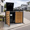 abc HOME Mülltonnenbox 2er Set 240L Metall Anthrazit Produktbild-Vorschau 1