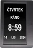 Orologio digitale con calendario, avvisi di testo e cornice Anteprima dell’immagine prodotto 2