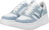 A pair of white and light blue platform sneakers. Produktbild-Vorschau