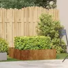vidaXL Bac à plantes rouillé 100x100x30 cm Acier résistant Voir les images du produit 3